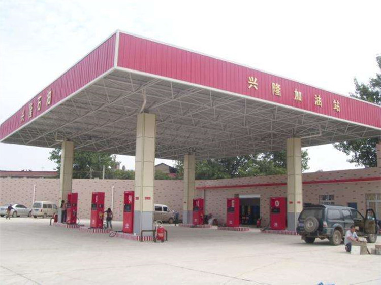 梅州加油站钢结构网架案例9